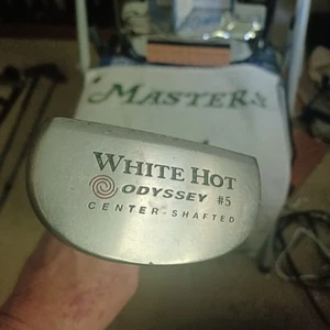 32" ODYSSEY WHITE HOT #5 CENTER SHAFTED PUTTER -STEEL SHAFT -SUPER STROKE GRIP - Picture 1 of 5