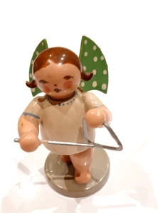 Erzgebirge Engel mit Triangel  Wendt & Kühn Erzgebirge handgemalt - Bild 1 von 4