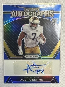 2024 Audric Estime Blue Draft Picks Autógrafo Panini Prizm[144/149][#DPA-AEE] - Imagen 1 de 2