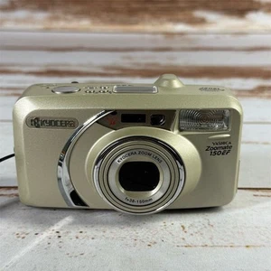 Kyocera Yashica Zoomate 150EF 35mm Film Camera Silver w/ Flash - Picture 1 of 7