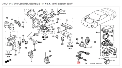 Unidad de control de montaje de contactor NSX original OEM HONDA ACURA ☆ 39794-PR7-003 ☆ Foto 1 de 2