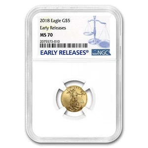 2018 1/10 oz American Gold Eagle MS-70 NGC (Early Releases) - Picture 1 of 3