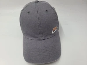 Women Nike S1ZE Heritage86 Strapback Adjustable Hat Cap Cotton Casual Dad Gray - Picture 1 of 13