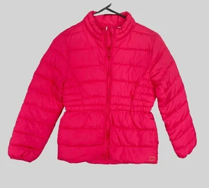 Gap Girl Pink Magenta  Puffer  Size Large Coat Jacket full zip pockets - Picture 1 of 8