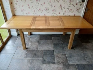 Halo Solid Oak Extendable Dining Table - With Or Without Chairs See Description - Picture 1 of 24