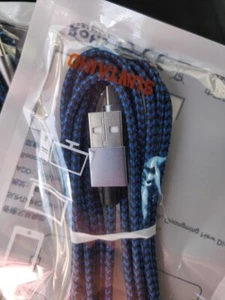 USB Type C Cable Fast Charging for samsung HTC nexus blue black cable - Picture 1 of 1