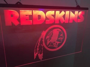 Redskins LED Neonlicht Schild Spielzimmer Mann Höhle - Bild 1 von 3