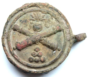 Fibbia cintura bronzo artiglieria guerre napoleoniche - Foto 1 di 4