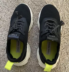 Steve Damen-Sneaker schwarz NY 99 leicht getragen Größe 8,5 normalerweise 8 tragen - Bild 1 von 5