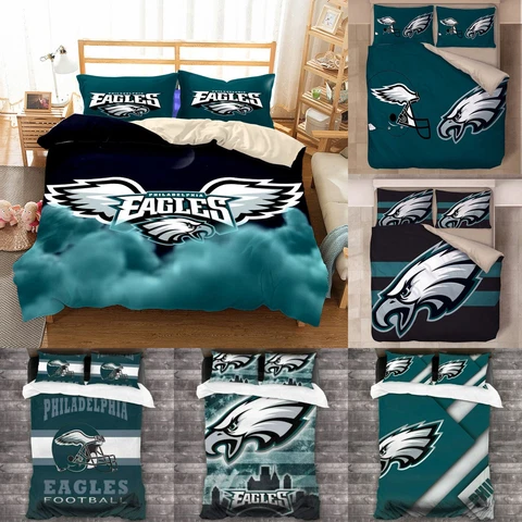 Philadelphia Eagles 3 Pieces Bedding Set Pillowcases Quilt/Duvet/Comforter Cover Cover