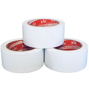 Kip PVC Schutzband 33m weiß 50mm GLATT oder GERILLT Putzband Malerband Klebeband - Bild 1 von 3