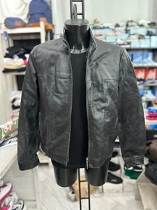 Genérico Chaqueta de Piel Auténtica Usado Hombre Talla 50 Negro LLV263 - Imagen 1 de 19