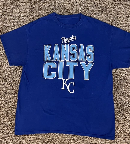 Vintage Kansas City Royals T Shirt Men’s XL Blue Short Sleeve MLB Cover