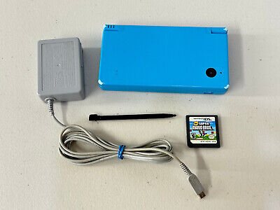 Nintendo DSi Launch Edition Baby Blue Handheld System w/Super Mario Bros. Bundle