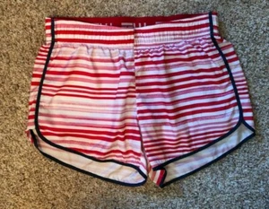 Women's Size Small S Tommy Hilfiger Sport Red & White Striped Shorts - Picture 1 of 5