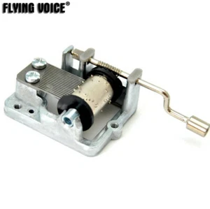 Silver Alloy Musical Movement Hand Crank With 45 Tunes Option For DIY Music Box - Foto 1 di 7