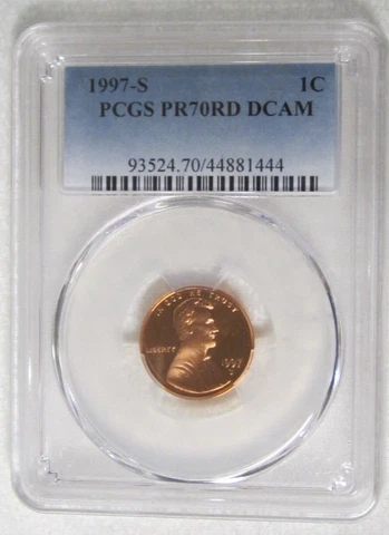 1997 S Proof Lincoln Memorial Cent - PCGS PR 70 RD DCAM Red (1444) Guide $80 Cover