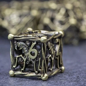 Sage's Ankeg Magical Creature Bronze hohl Metall polyedrisch Würfel Set DnD D&D - Bild 1 von 10