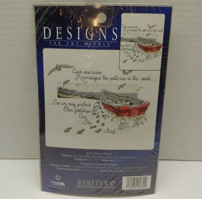 Leisure Arts #305369 Each New Wave Counted Cross Stitch NOS Seaside - Image 1 of 2