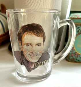 CLIFF RICHARD GLASS COFFEE MUG Ideal size for Dolce Gusto Coffee Machines - Picture 1 of 1