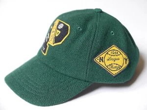 Polo Ralph Lauren Cap Hat Wool Varsity Collegiate Patchwork P Champs Green NWT - Picture 1 of 5