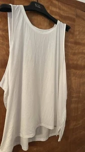 Old Navy Active Women's 4X Activewear Tank Top White Go Dry Hi-low - Picture 1 of 3