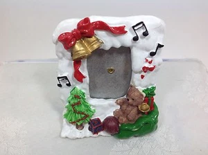 Teddy Bear Tree Bells Santa's Toy Bag Christmas Photo Frame - Picture 1 of 3