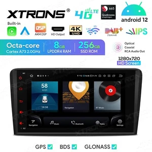 AUTORADIO ANDROID 12 8/256GB AUTO AUDI A3 2003-2012 8P RS3 4G WIFI CARPLAY GPS - Foto 1 di 14