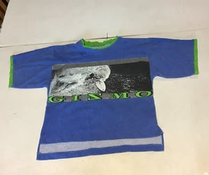 Youth Vintage Gizmo Surfing Single Stitch T Shirt Blue NO SIZE TAG SEE PICS - Picture 1 of 7