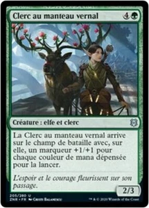 MTG Magic ZNR - [x2] Springmantle Cleric/Clerc au manteau vernal, French/VF - Picture 1 of 1