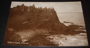 Alte Echt Foto RP Postkarte DUNLUCE CASTLE PORTRUSH Bushmills Co Antrim N Irland - Bild 1 von 1