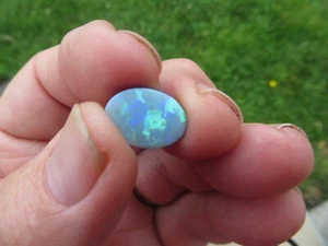 New! Brilliant Blue Flash 4.3 carat Natural Australia Opal Doublet Coober Pedy - Picture 1 of 11
