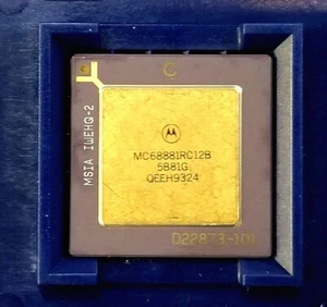 Vintage Rare Motorola MC68881RC12B Floating Point coProcessor - Picture 1 of 3