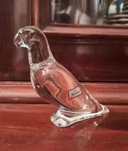 Statuetta Parrocchetto in Cristallo Baccarat trasparente - Foto 1 di 6
