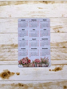 Watercolor Flowers Calendar Magnet 4" x 6" | Start On Any Month - Picture 1 of 2