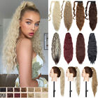 18-26" Kinky Puff Ponytail Clip In Hair Extensions Real Wavy Long Thick As Human
