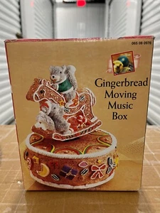 Dayton Hudson Gingerbread Moving Music Box 1996 - Vintage Holiday Collectible - Picture 1 of 10