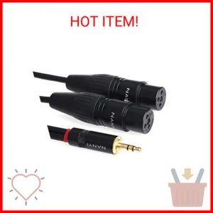 NANYI XLR to 3.5mm Splitter Cables, 1/8Inch TRS Stereo Male to Two XLR Female In - Picture 1 of 2
