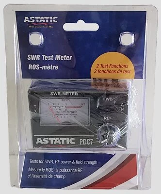 Astatic 302-01678 ( PDC7 ) CB Radio Compact SWR Test Meter w/ SO239 Connectors - Image 1 of 4