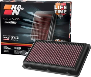 High-Flow Original Lifetime Engine Air Filter: Increase Power: Washable: Compati - Picture 1 of 12