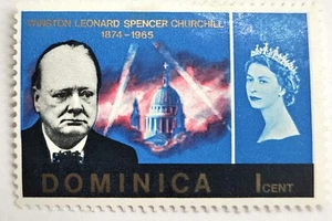British Territory, Dominica, 1-Cent Mint, Winston Churchill, QEII, Nice Stamp! - Picture 1 of 3