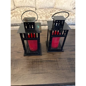 Juego de 2 linternas medianas IKEA BORRBY para velas de bloque - Imagen 1 de 10