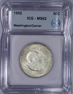 1952 Washington/Carver Half Dollar 50C ICG MS62 - Picture 1 of 4