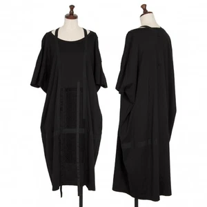 Y's Front Lace Pasted Jersey Short Sleeve Dress Size 2(K-119052) - Picture 1 of 12