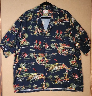 Винтажная гавайская оригинальная рубашка Hilo Hattie Lei Lady Hula для девочек размер XXL - Изображение 1 из 4