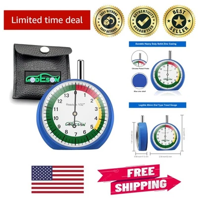 Professional Dial Type Tire Tread Depth Gauge - Accurate & Durable for Vehicles - Image 1 of 4