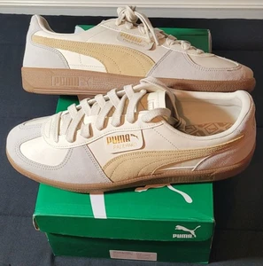 Zapatillas informales PUMA Palermo de cuero para hombre beige blanco 39646413 talla 13 - Imagen 1 de 7