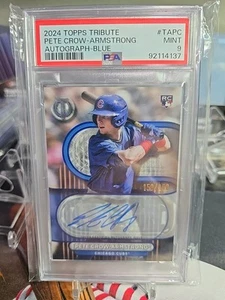 2024 Topps Tribute Pete Crow-Armstrong Auto Blue 150/150 PSA Mint 9 Cubs Pop 14 - Picture 1 of 6