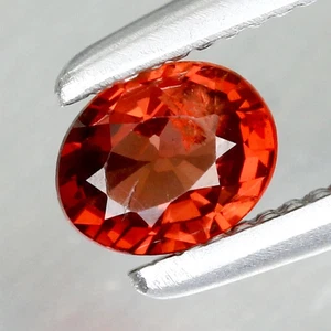 0,22ct t.w 4,1x3,3mm ovaler natürlicher unbeheizter orangischer roter Spinell, Tansania - Bild 1 von 4