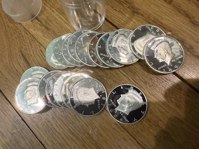 (20) Rollo de medio dólar Kennedy de plata 90 % prueba lingotes valor nominal de $10 como nuevo en Estados Unidos Foto 1 de 4